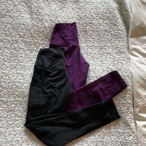 Two pairs of Colorfulkoaka women’s high waisted leggings